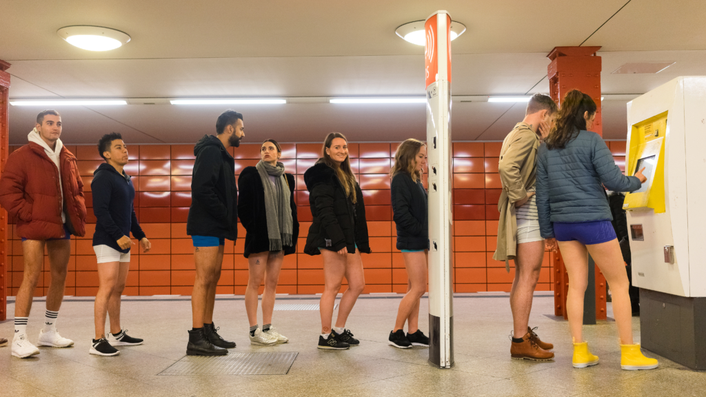 No Pants Subway Ride, Subway, 2018, Berlin, New York