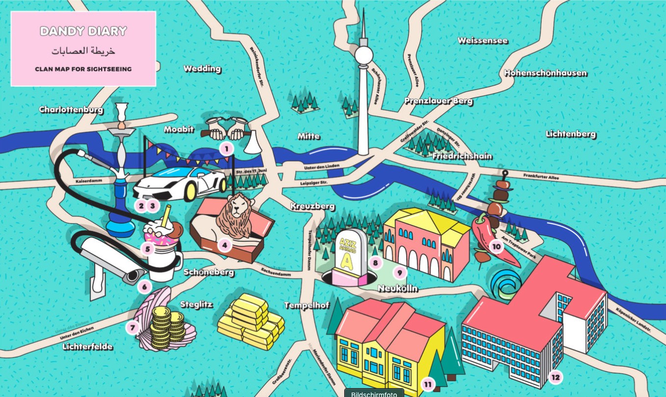 Dandy Diary, Clan Map, Clan, Sightseeing, Kriminalität, Berlin, 030, CREDIT Dandy Diary