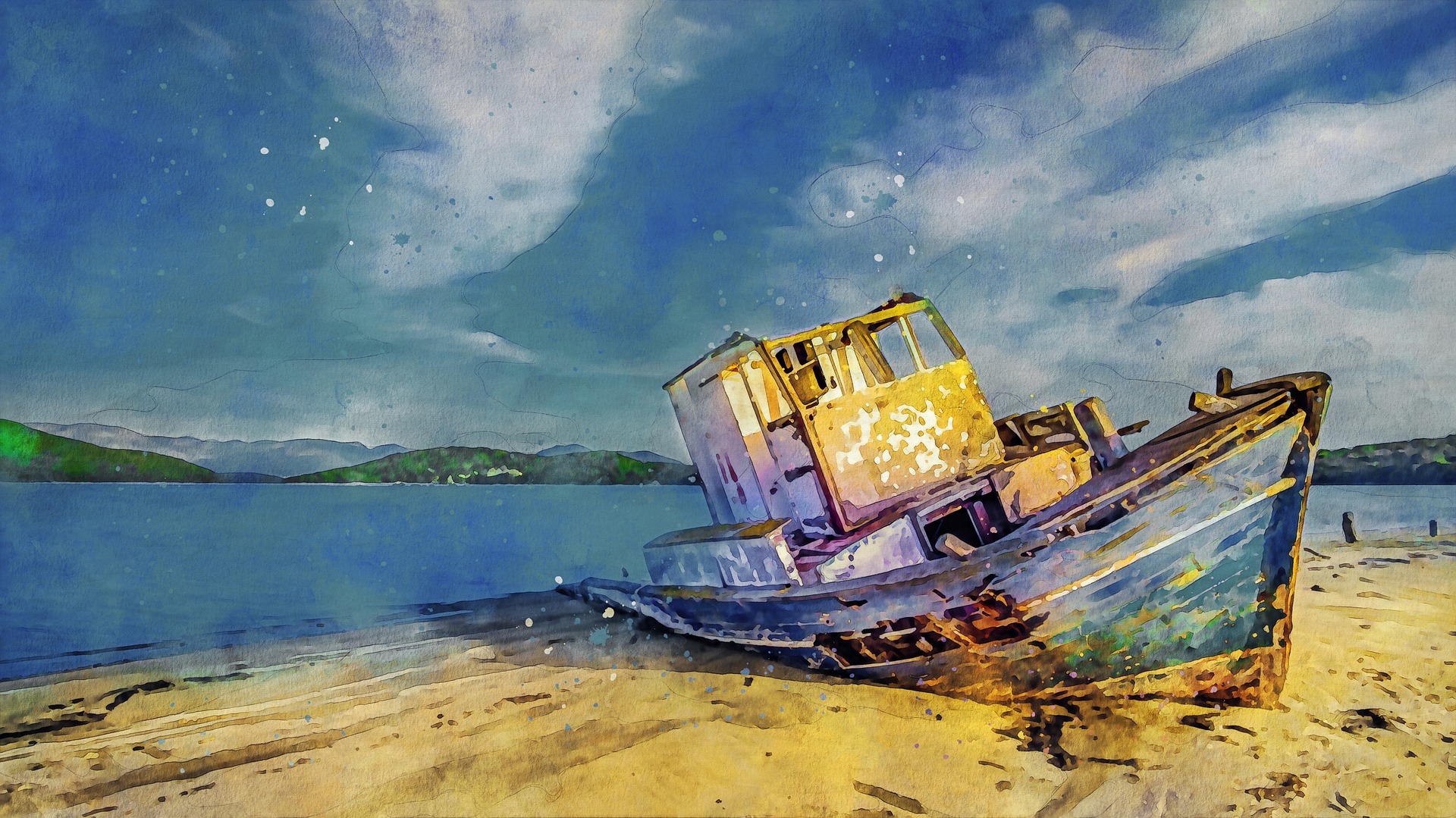 Digitale Malerei, Boot