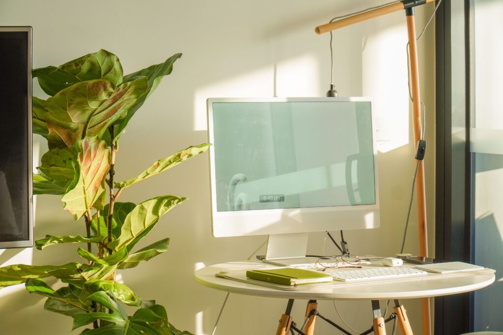 Büro mit Pflanzen